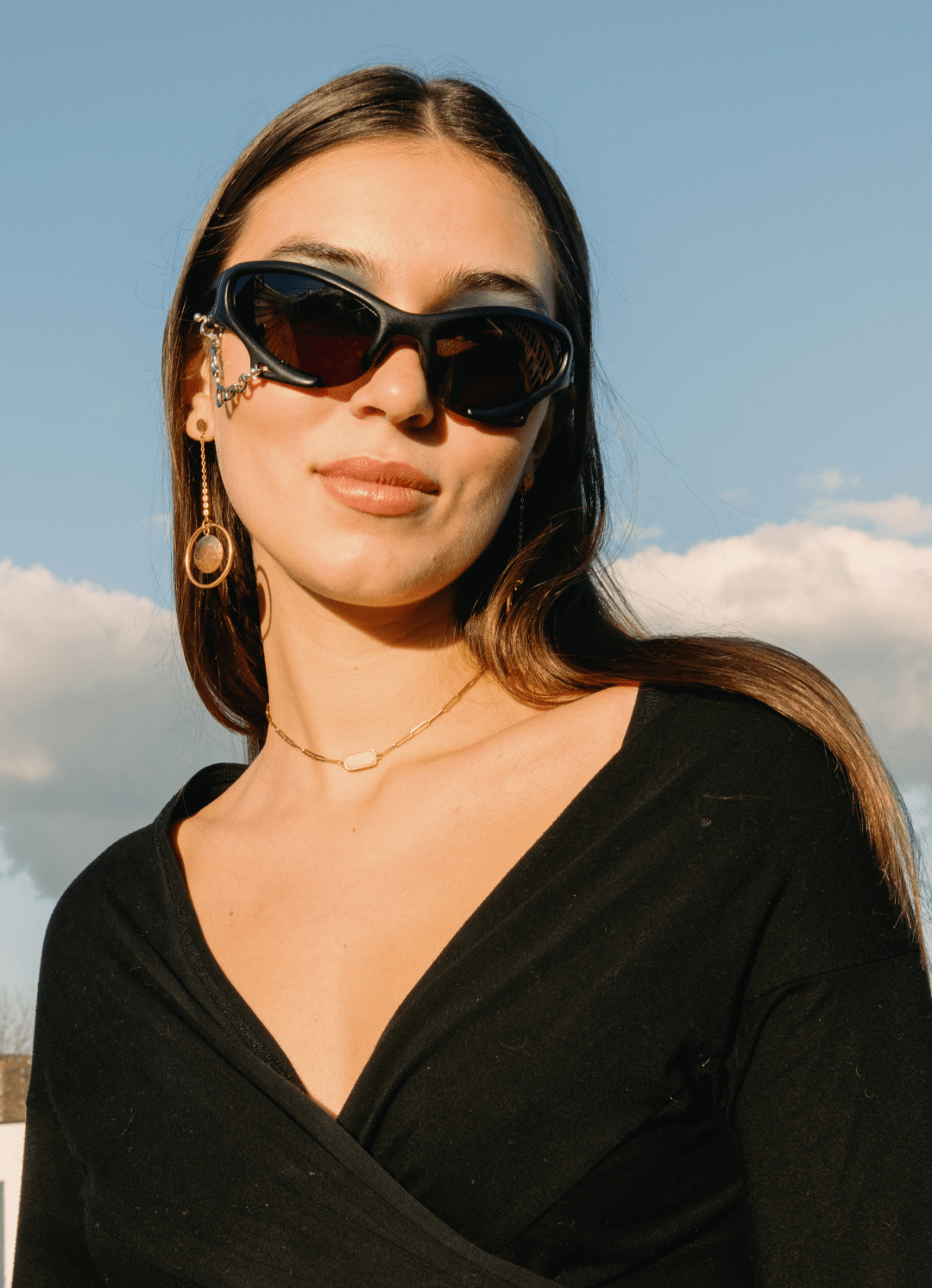 SUNGLASSES BROQ x TIDES — INTERFACE, SHADES WITH HANDCRAFTED CHAIN - broq